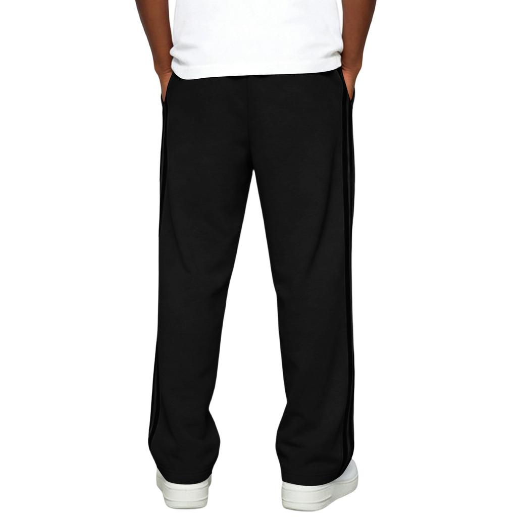 Pantaloni della tuta larghi da uomo con coulisse in vita e laterali per lo sport e il tempo libero