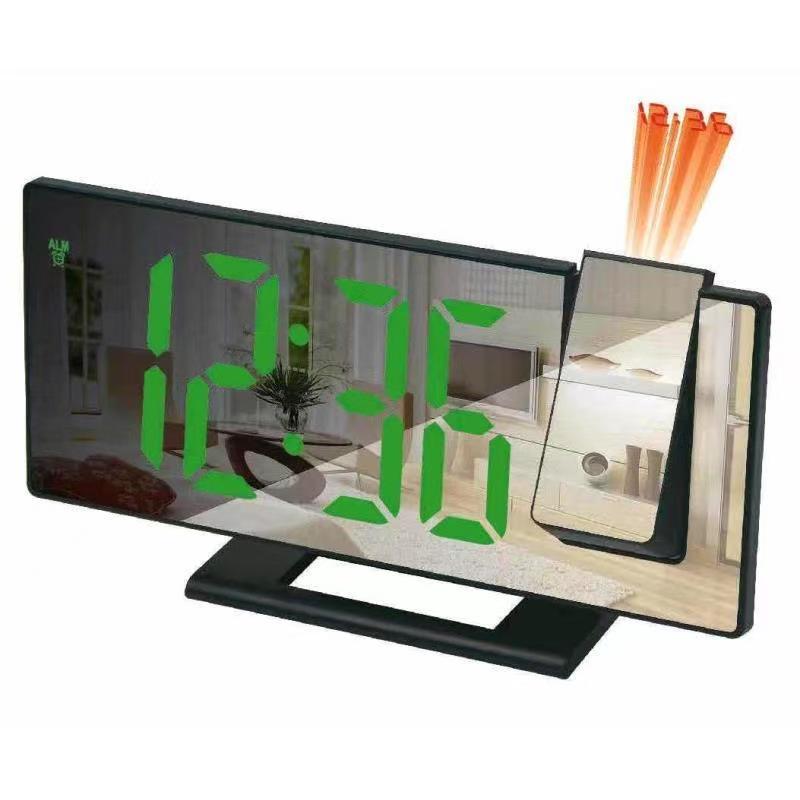 2026 LED Digital Projection Clock: Multifunctional Desktop Mirror & Large Screen Wall Clock with Alarm