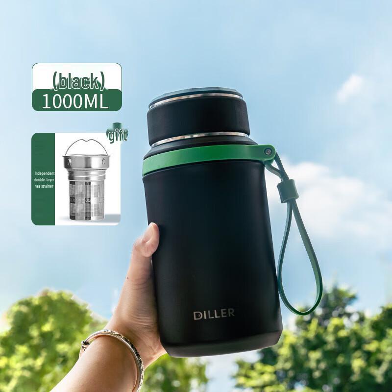 Dilebeer 1000ML Portable Stainless Steel Insulated Bottle