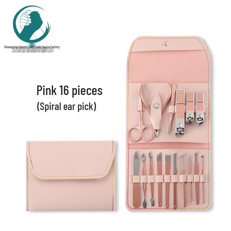 Stainless Steel 16-Piece Nail and Beauty Set