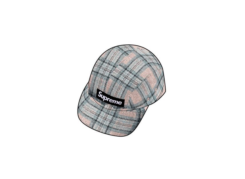 Supreme Lochcarron Camp Cap Pink Plaid One-Size