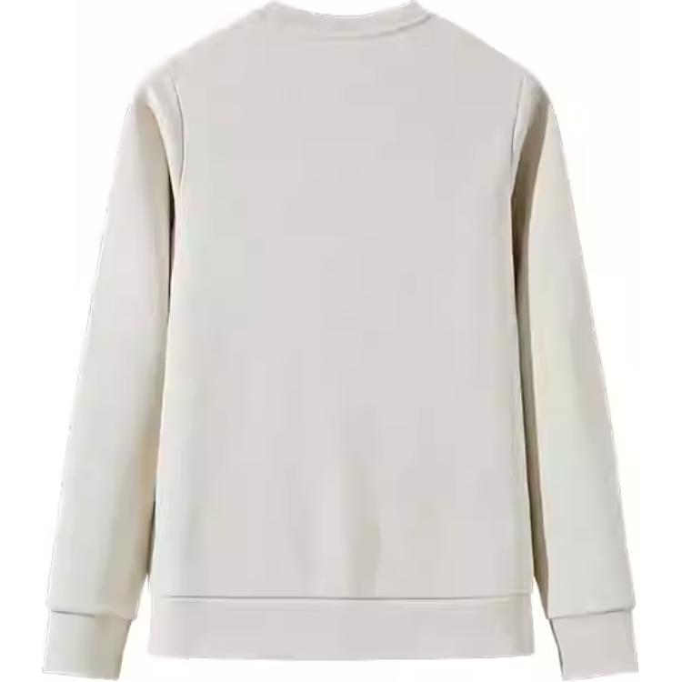 Anta Comfortable Breathable Versatile Fleece Thickened Warm Sweatshirt Women sweatshirt White-Tea 162447724N-2