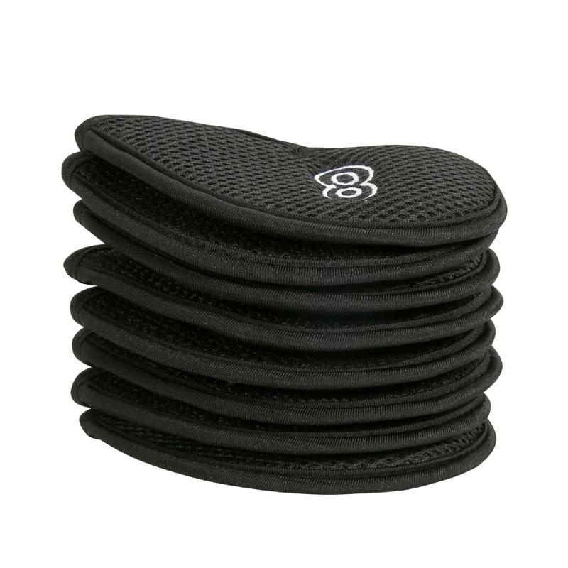 10Pcs Golf Head Headcover Sets, Mesh Fabric Golf Iron Head Covers Golf Wedges Cover with Big Numbers for Golf Club Head