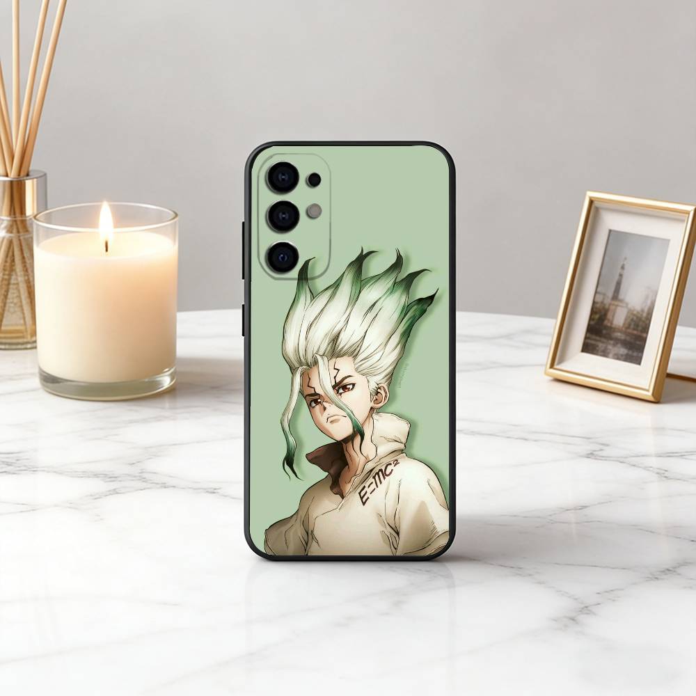 D-Dr S-STONE S-Senku I-Ishigami-DSSI Phone Case Black Silicone Soft For Samsung S25,S24,S21,S22,S23,S30,Ultra,S20,Plus,Fe,Lite
