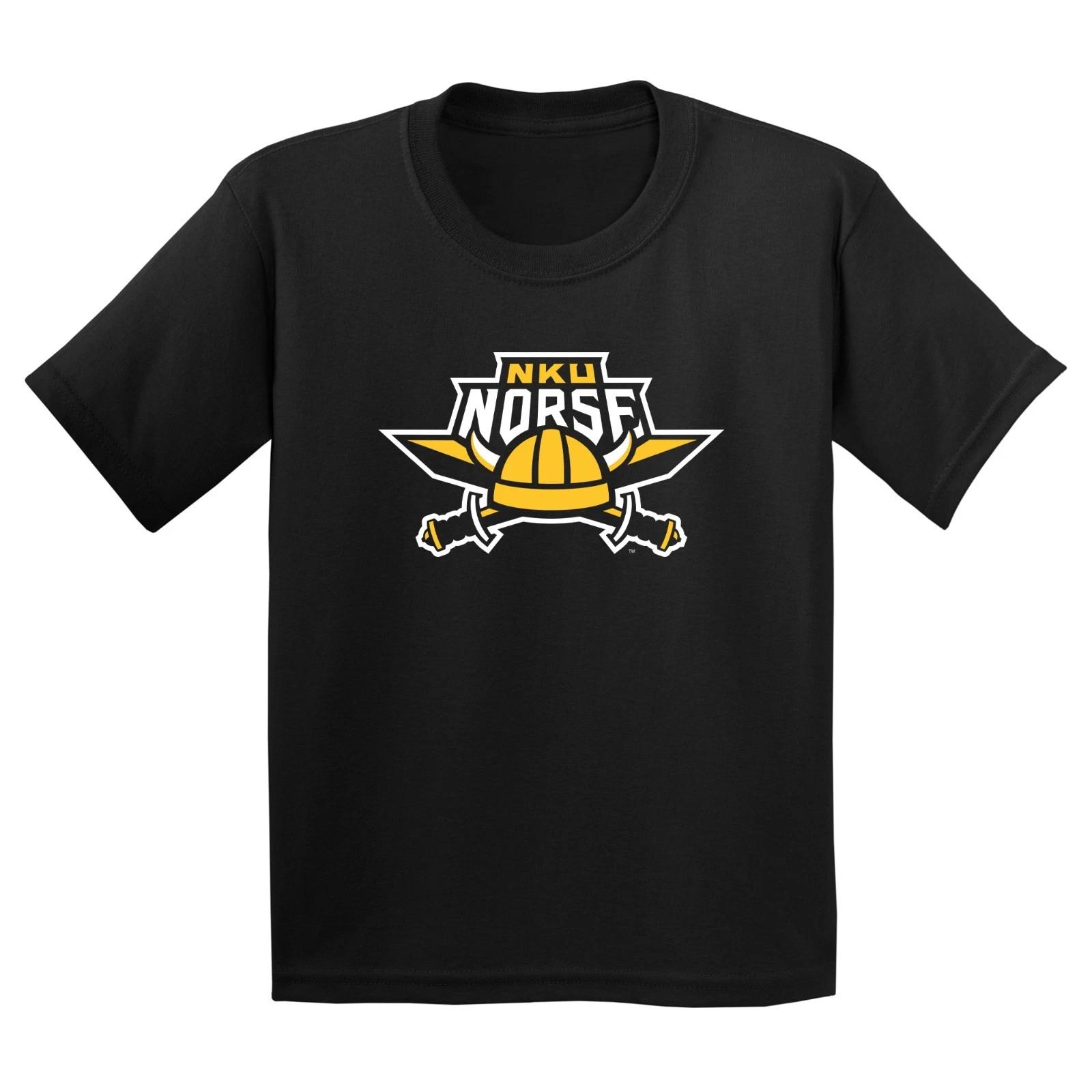 Northern Kentucky Norse Primary Logo - University College Youth T-Shirt - Black 2XL