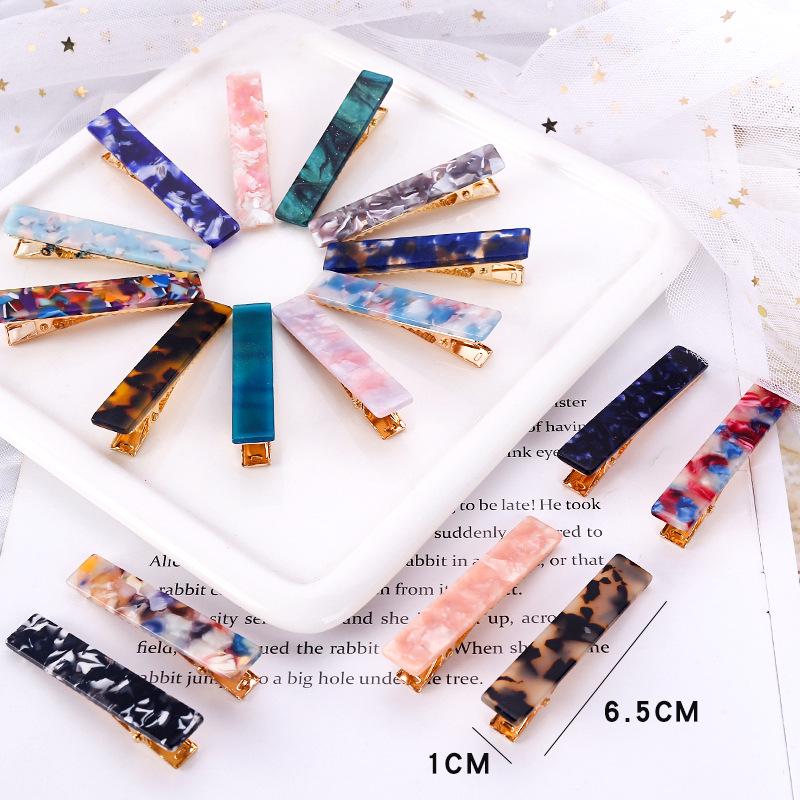 Korean Style Leopard Print Marble Hair Clip for Women
