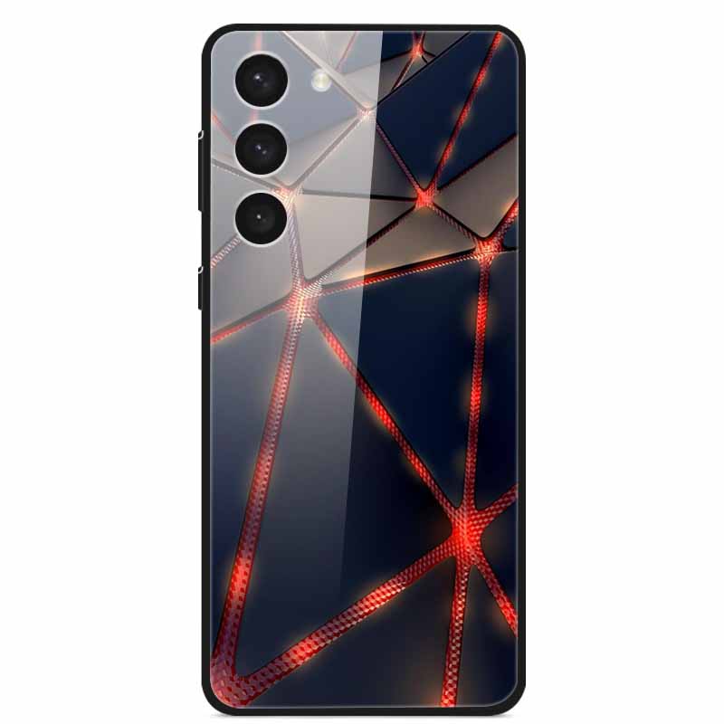 Tempered Glass Case For Samsung S23 Plus 5G Cover Galaxy S 23 Space Hard Back Coque For Samsung S23 Ultra S23+ Bumpers Funda Cat