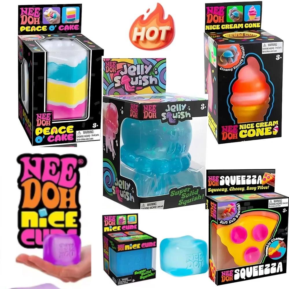 Hot New Needoh Ice Cube Shaped Sensory Toy, Super Solid Pressure Relief, Squeezing Toy, Adult Anxiety Relief, Relaxation