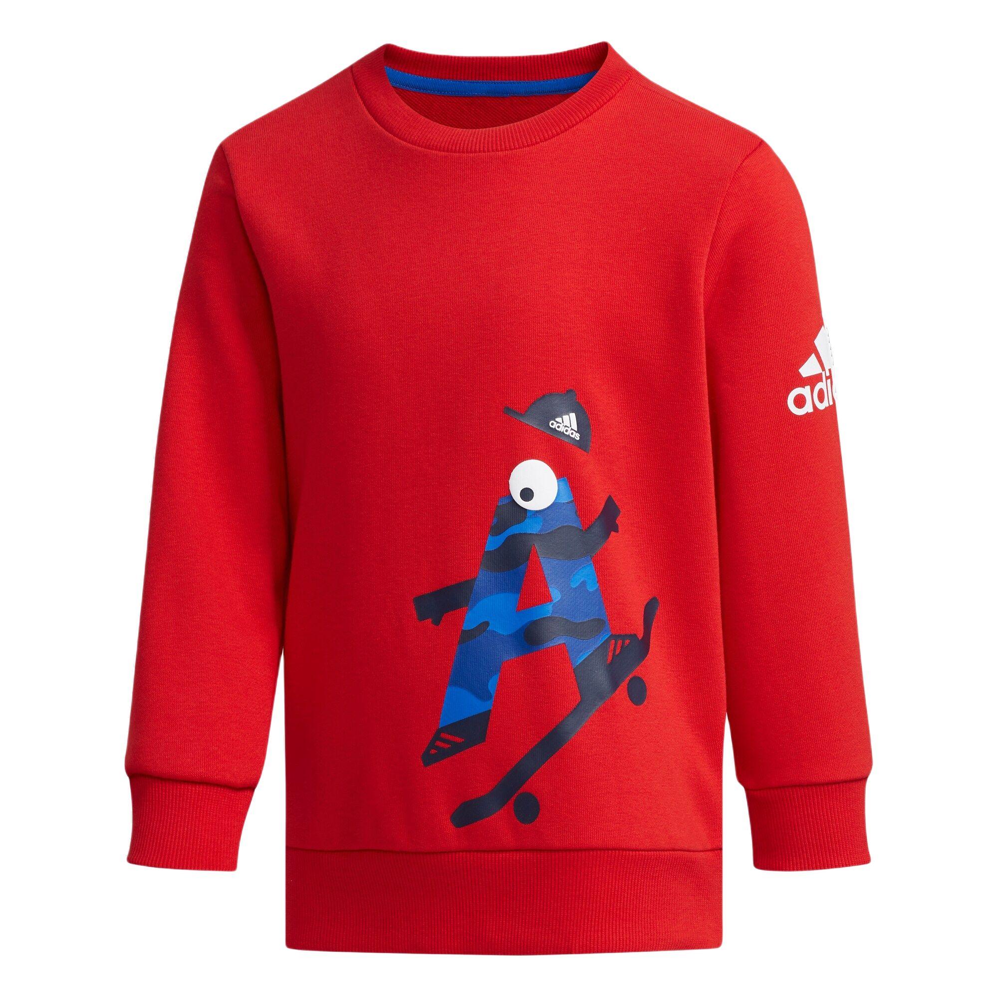 Adidas Sweatshirt Light Scarlet Children Aged 3 7 Years Old EH3922 104
