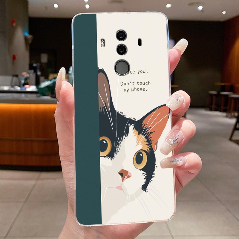 Luxury Cute Cool Case For Huawei Mate 10 Pro 10Pro Back Cover Transparent Silicone TPU Phone Case For Huawei Mate 9 Mate9 Casing