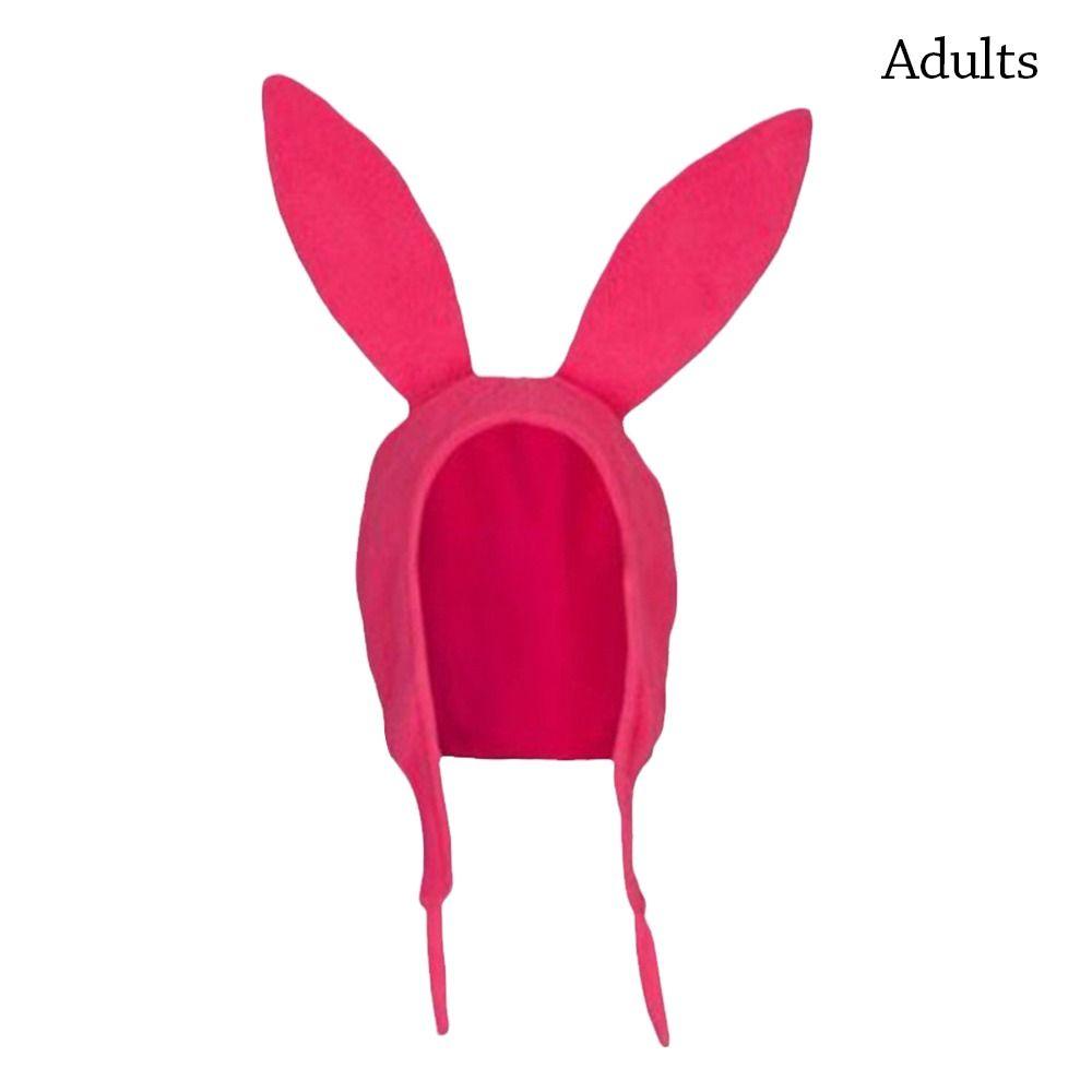 Cartoon Bunny Ear Cosplay Cap Fluffy Masquerade Cap Halloween Hat  for Adult Children Teenagers Adults