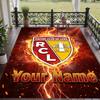 Custom Text Printed Rug Racing Club De Lens Non Slip Floor Carpet For Home Room Decor