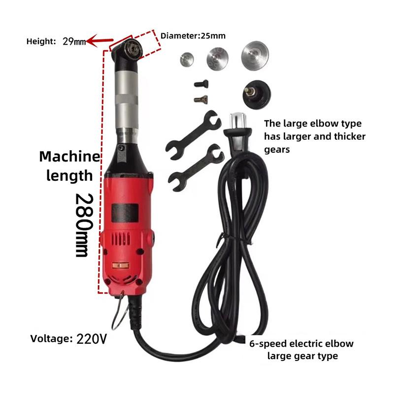 200W Micro Angle Grinder Multifunction 90° Electric Elbow Grinding Machine Portable Elbow Engraving Polisher