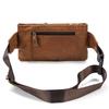 Luufan Waist Bag Leather 2way Waist Pouch Genuine Leather Body Bag Cowhide Crossbody Bag One Shoulder Bag Lightweight Crossbody Bag Smartphone