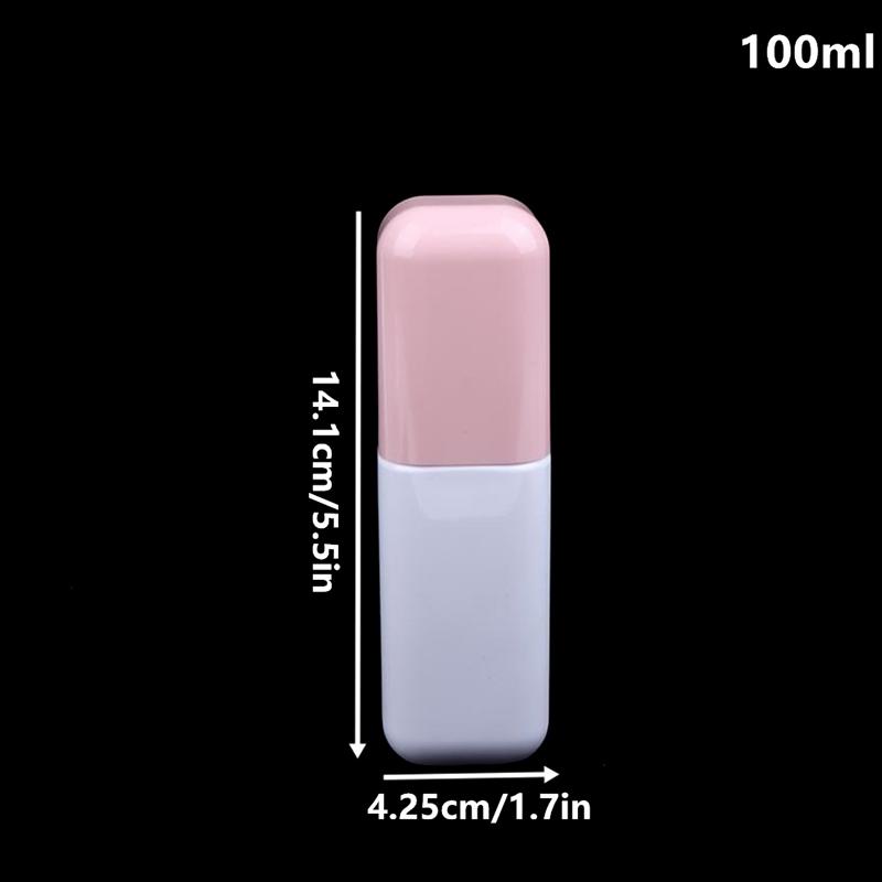 1Pcs 80/100/120Ml Empty Cosmetic Bottle Lotion/Spray Pump Plastic Square Clear White Bottle Cosmetic Container Travel Portable