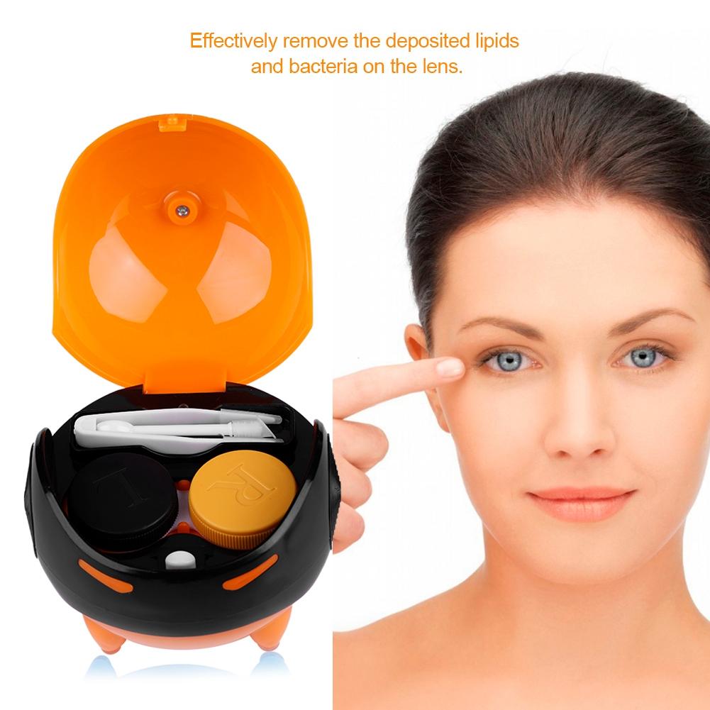 

Portable Contact Lens Ball Mask USB Washer Automatic Cleansing Lenses Cleaner (черный) оранжевый