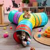 3-Way Feline Tunnel Easy To Clean Pet Accessory for Indoor