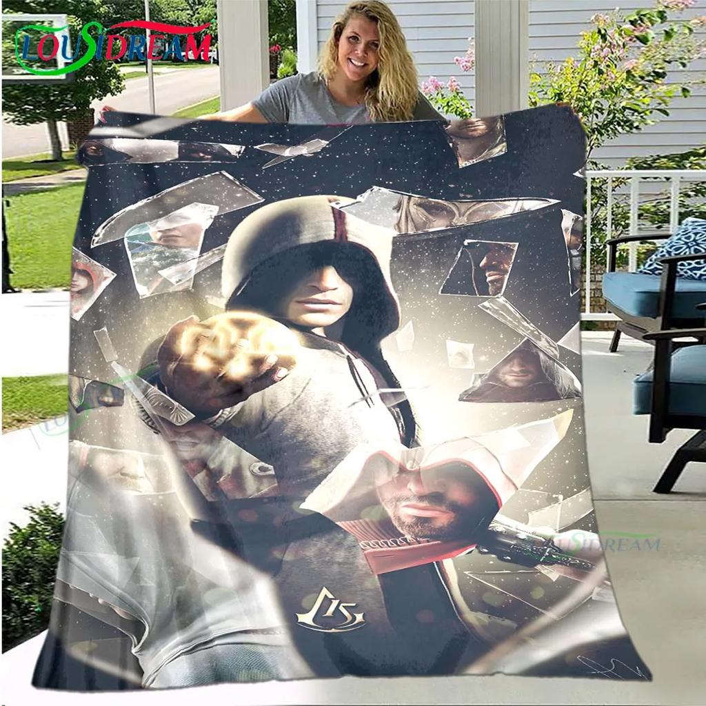 Spel Assassin’s Creed Valhalla Mjuk Filt Sport Vardagsrum Sovrum Soffa Sängfilt Gåva Resa Kontor Lunchrast Filt