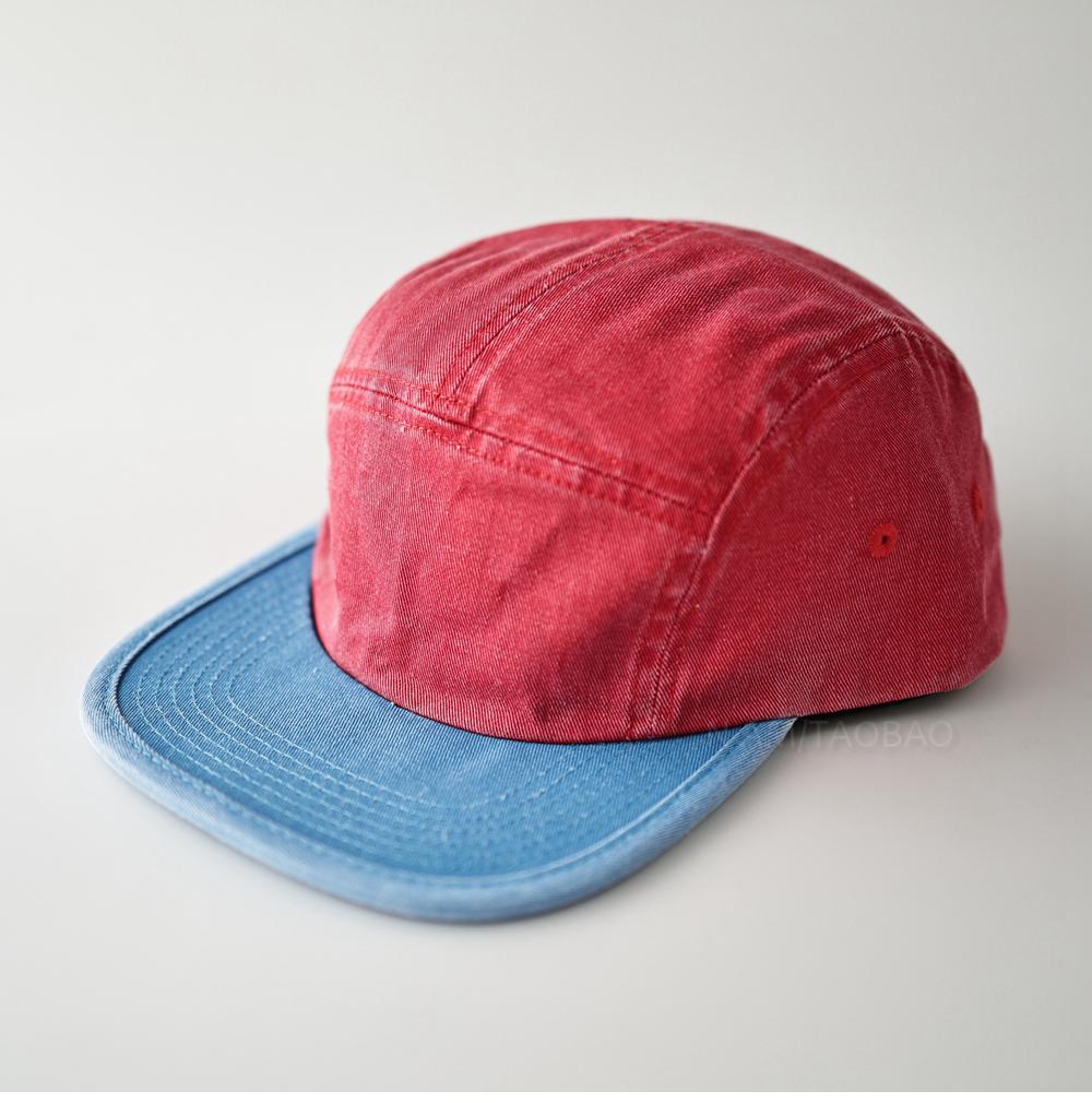Nuovo Cappello da Baseball Hip-Hop Retrò Giapponese con Abbinamento Colori, Visiera Piatta, Bordatura Pesante, 5 Pannelli, Uomo Donna Vecchio