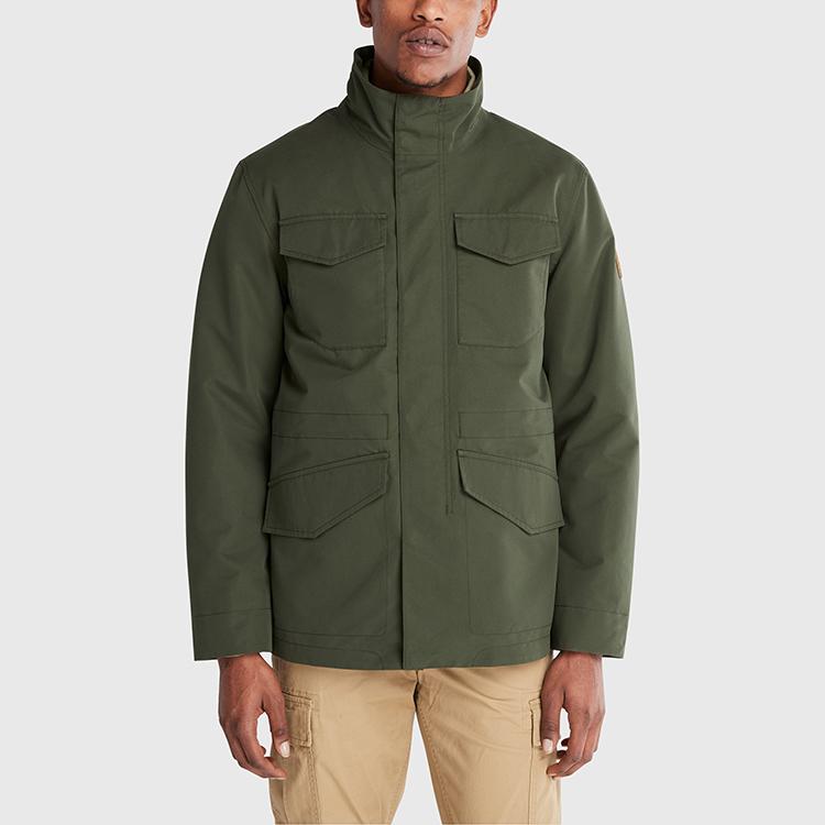 Timberland Veste d'extérieur chaude matelassée imperméable trois-en-un pour hommes Vestes Vert A69RN-U31