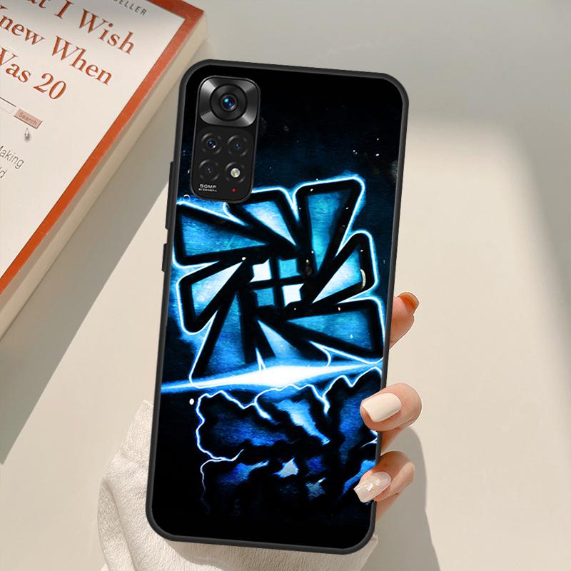 Geometry Dash Case For Xiaomi Redmi Note 11 10 Pro 8 9 9S 10S 11S 9A 9C 10A 10C K40 K50 Gaming Cover