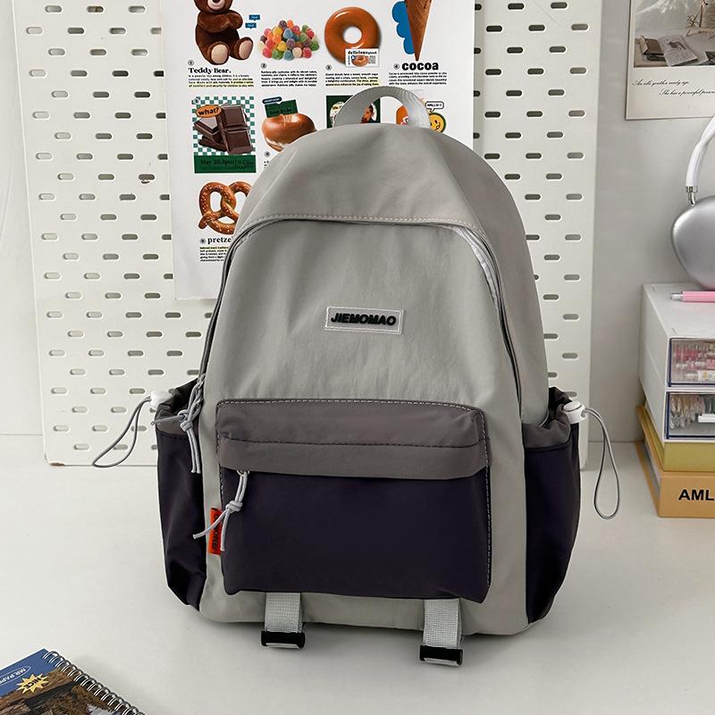 Schoolbag Korean Ins Simple and Versatile Commuter Backpack, Junior High School Girls and College Students Backpacking Travel Lightweight New 