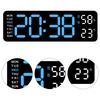 Electronic Wall Clock Digital Alarm Clock Large Number Display Bedside Alarm Clock USB Charging Dual Alarm Clock for Home Office