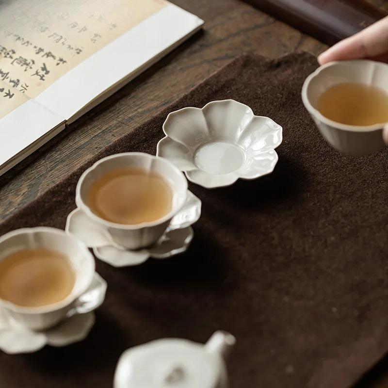 Plant Ash Sunflower Coasters Luxury For Coffee Cups Base Household Heat Insulation Placemats Chinese Tea Set Decoration