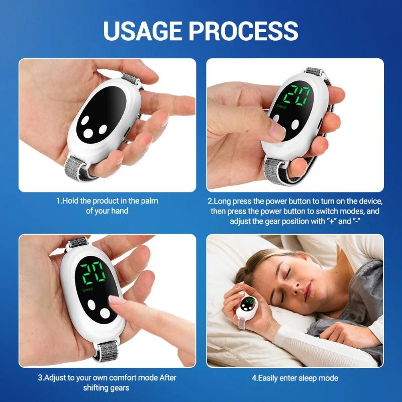Hot selling intelligent handheld sleep monitor, 20 intensity levels, anxiety relief, insomnia, relaxation of nerves,rechargeable