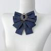 Denim Bow Tie Brooch For Professional Attire Unisex Vintage French Style Collar Accessory