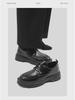 Men's Casual Black Leather Shoes - Autumn British Style, Thick Sole, Heightening Design, Fashionable College Footwear