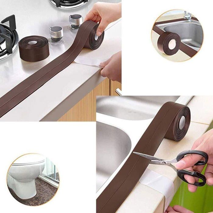 Dichtungsband - ZHANDD - 3,2 m x 3,8 cm - PVC - Braun - Einfache Abdichtung