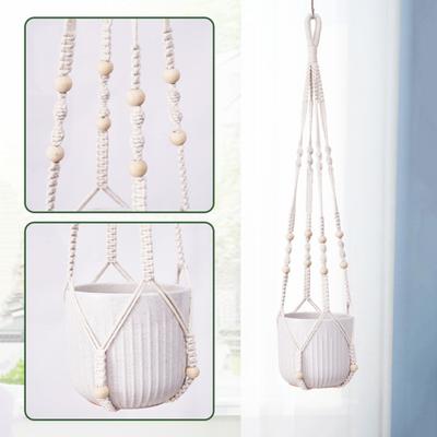 Yousheng Makrome Bitki Askısı Boho Asılı Saksı Tutucu Pamuk İpi Saksı Askısı Ev Veranda Bahçe Dekoru için