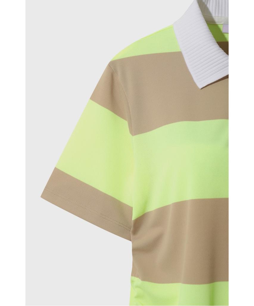 WAAC Women Side Shirring Stripe Polo Wwtcm26303Bex