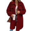 Women's Lapel Plush Jacket Elegant Long Overcoat Loose-Fit Winter Warm Cross-Border Amazon