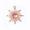 10pcs Baroque Style Gemstone Sun Charms DIY Craft Sparkling Jewelry Accessories Shiny Charming Gemstone Pendant Jewelry Making