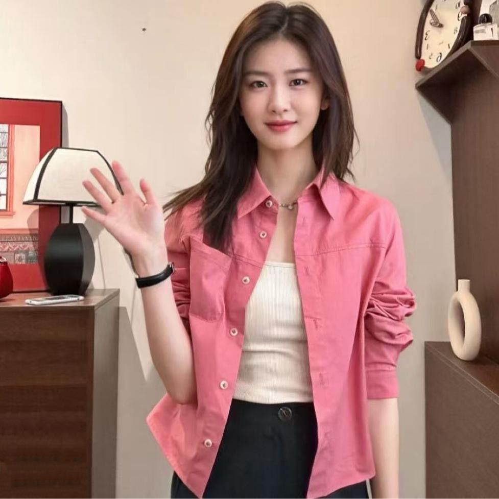 Women's Premium Cotton Shirt Jacket - Small Size, Luxurious and Casual, Spring/Autumn 2025 Collection