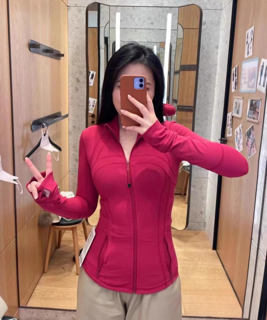 Giacca da Yoga Lu Family Defina Slim Fit con Collo Alto, Asciugatura Rapida - Morbida, Spazzolata, Elastica per l'Autunno