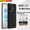 KEKLLE Magnetic Wireless Charging Compatible Matte Anti-Drop Protective Case for Honor 100 Smartphone, Midnight Black
