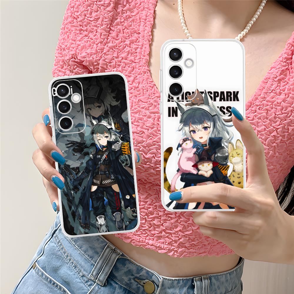 Arknights Grani Clear Mobile Phone Case for Samsung Galaxy S25 S24 S23 S22 S21Plus FE Ultra Colorful Cover