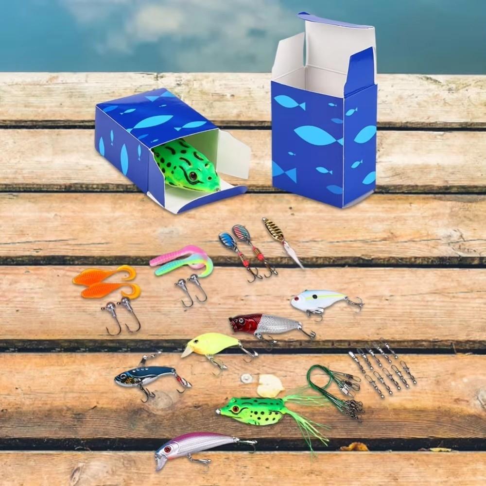 Bait Set Soft Bait Fishing Lures Set Hard Bait Metal Jig Hard Bait Set Spoon Bait Soft Bait Set Men Gifts