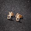 Stainless Steel Lizard Stud Earrings for Women – Simple, Exaggerated Animal Ear Accessories