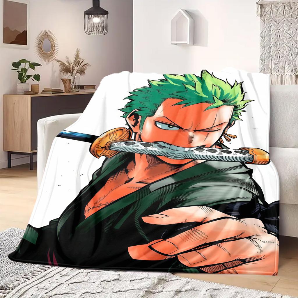 Roronoa Zoro Print Blanket Warm Comfortable Flannel Blanket Suitable for Bedrooms,Sofas, Beds,Chairs,Travel -QIAO121
