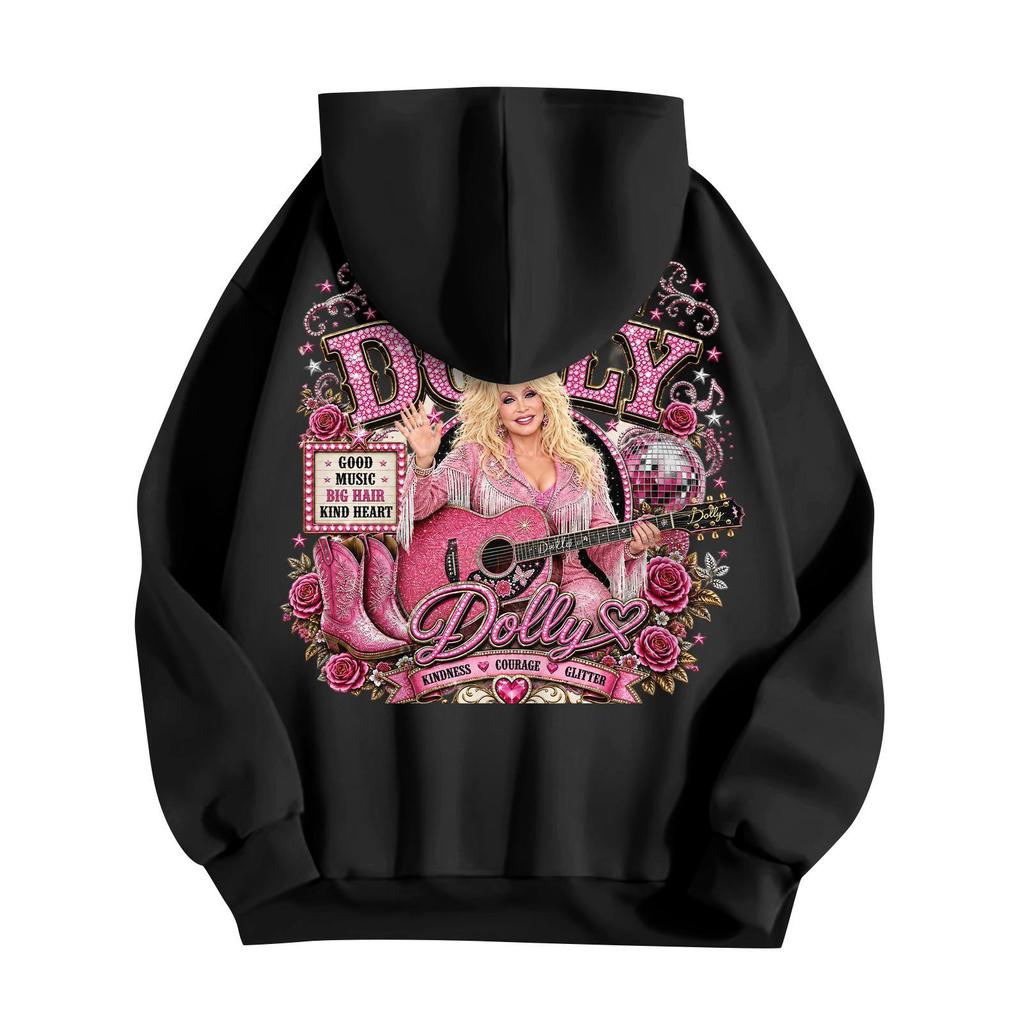 Unisex Lightweight Long Sleeve Hooded Pullover Printed Sweatshirt