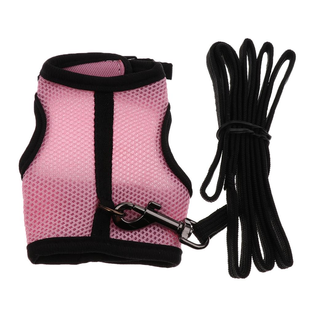 Adjustable Ferret Harness/Baby Rabbit/Squirrel/Hamster Rat Mouse Leash Lead Rope
