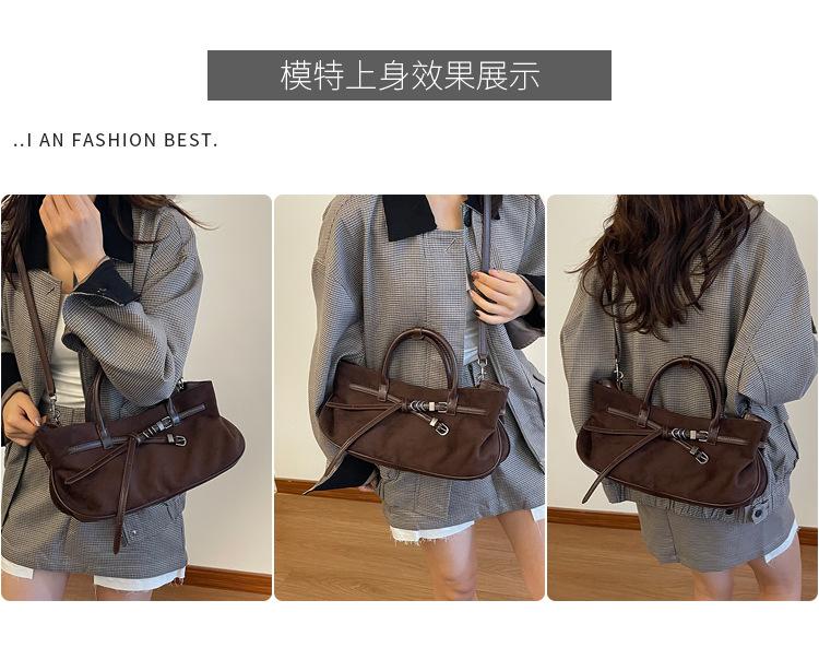 Bag Women's Autumn and Winter 2025 New Retro Matte Messenger Bag High-end Foreign Style Portable Tote Bag