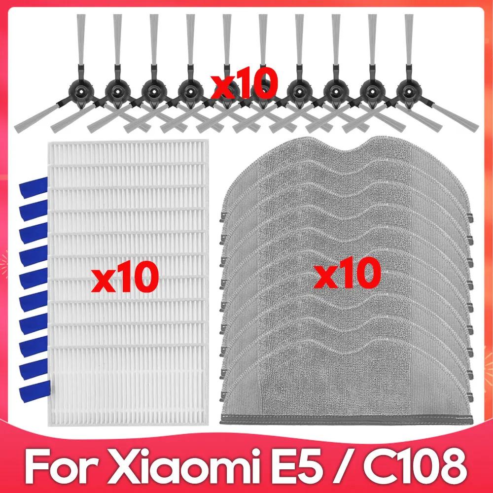 Fit for Xiaomi Robot Vacuum E5 / C108 / CDZC108 / BHR7969EU Side Brush Mop Filter Robot Vacuum Cleaner Accessory Spare Parts
