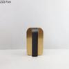 Golden Geometry Vase Artificial Flower Decorative Flowers Pots Desk Decoration Leather Floral Vases Room Aesthetic Decor