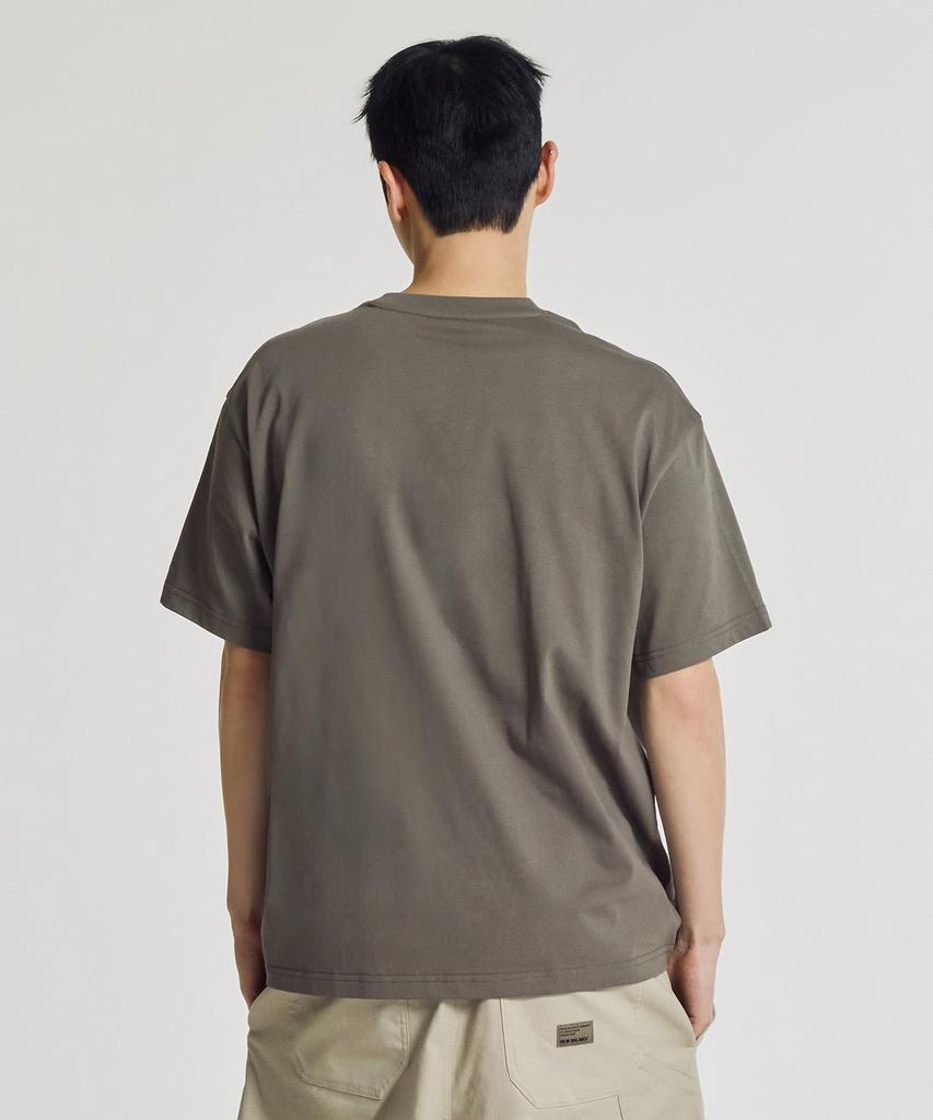 Nyuballanseu Nbneg21443 / Uni Essential Signature Short Sleeve T-Shirt (Gray Khaki)