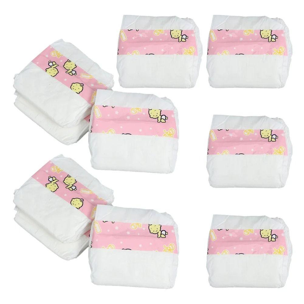 10 Pcs Reborn Dolls Baby Accessories Decorate Pretend Fake Clothes Toy Play House Diapers  Children
